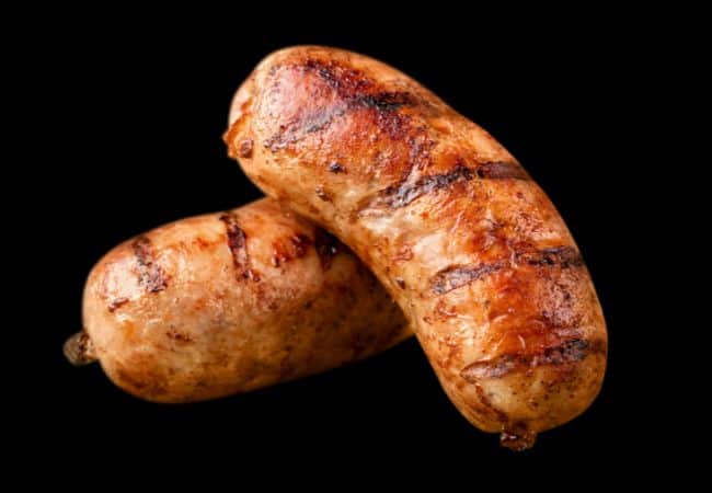 Undercooked sausage
